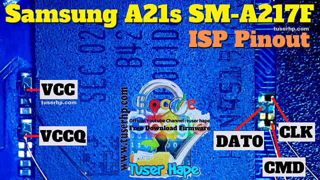 Galaxy A21S SM-A217F ISP PinOUT