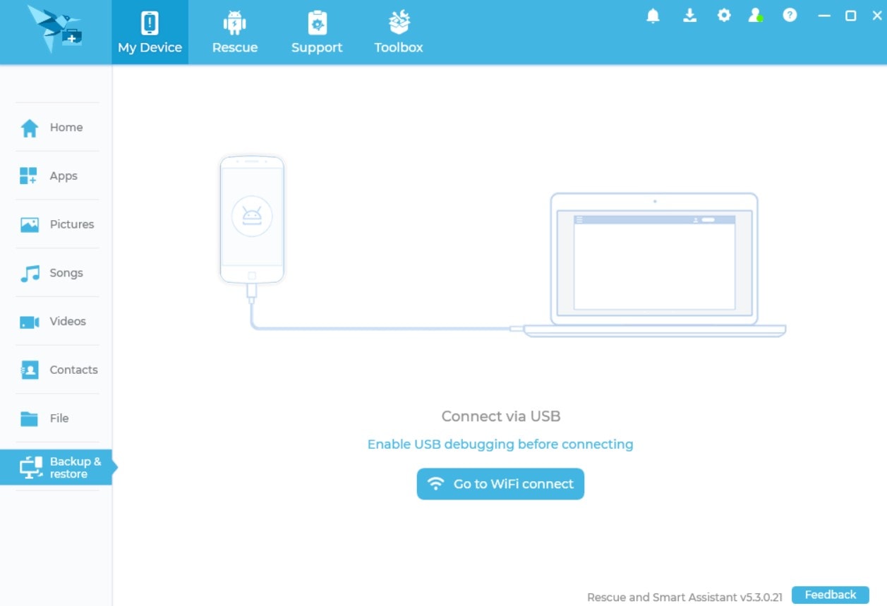 Motorola Rescue and Smart Assistant Tool UI