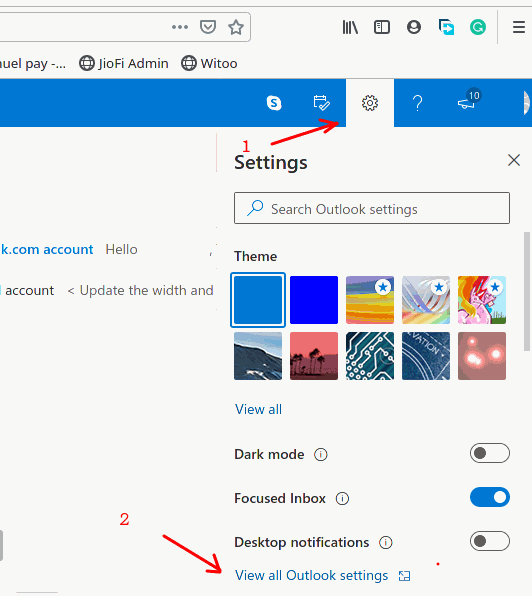 move all messages to local folder in outlook