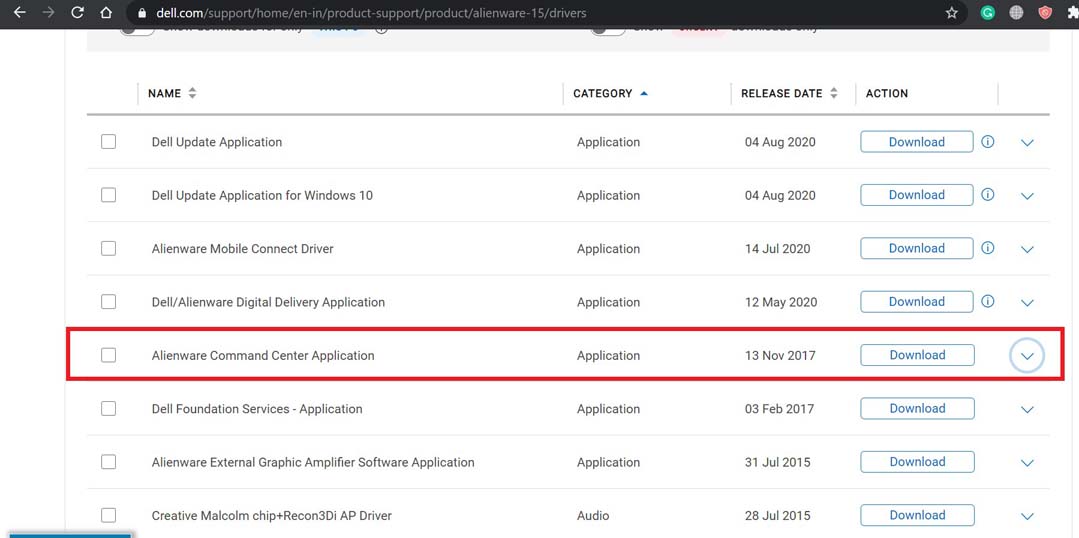 Alienware command center application download