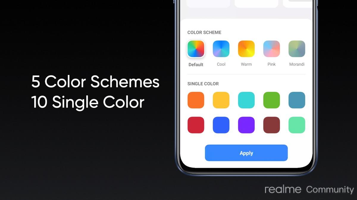 color schemes realme ui 2.0 android 11