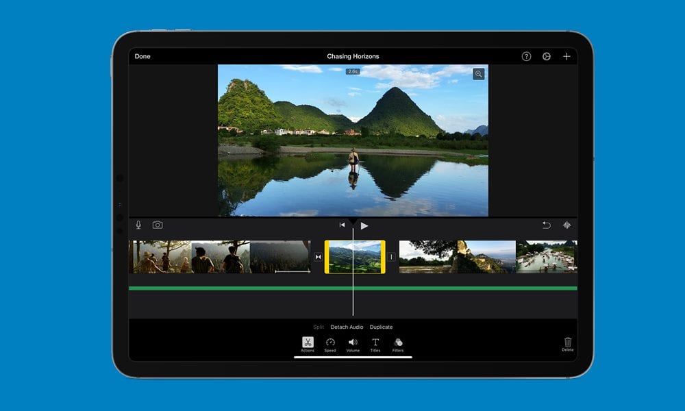 combine videos iPhone iPad iMovie