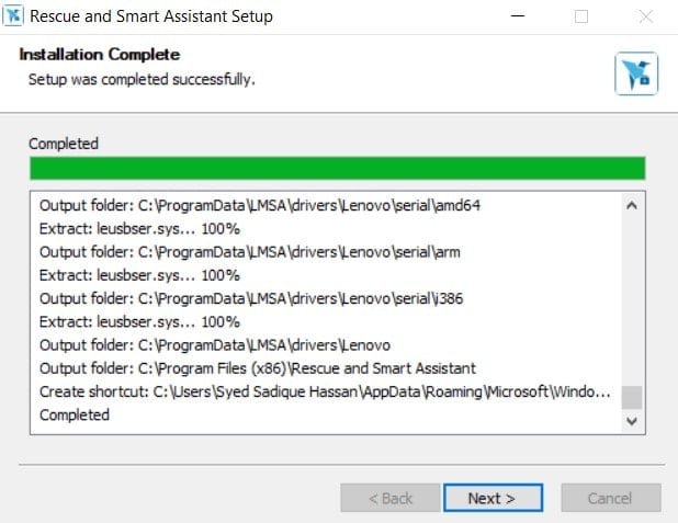 completed Motorola Rescue and Smart Assistant Tool