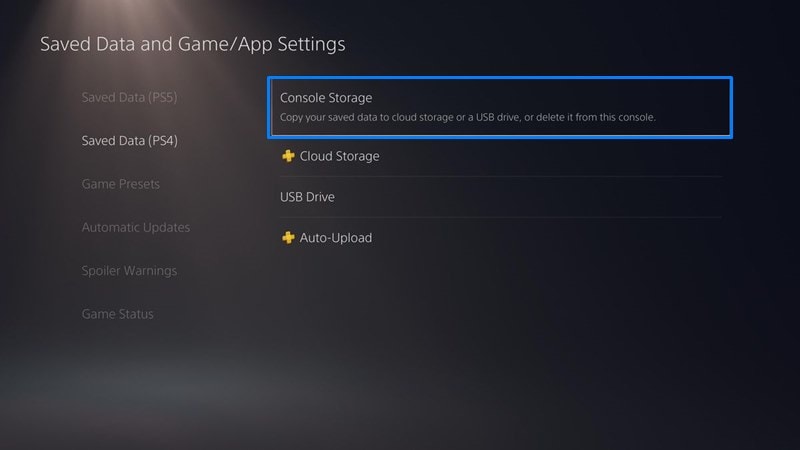 console storage playstation 5