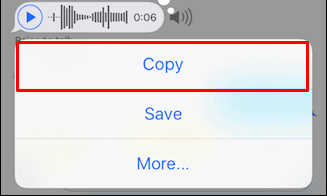 copy audio messages
