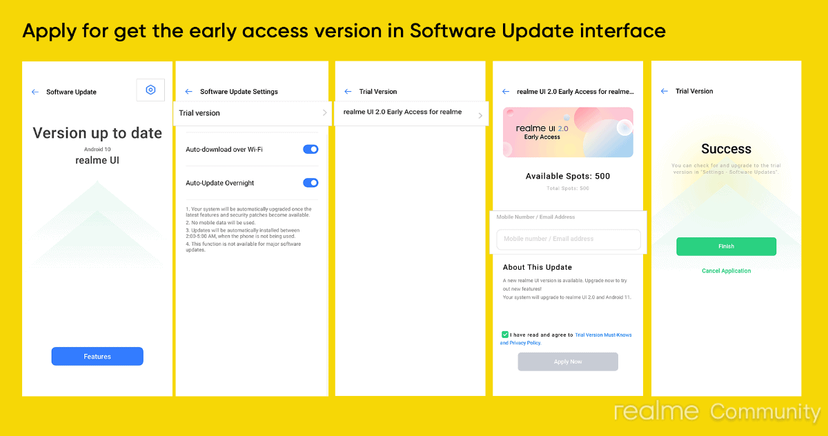 eary access program realme ui 2.0