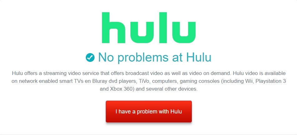 hulu stream network status