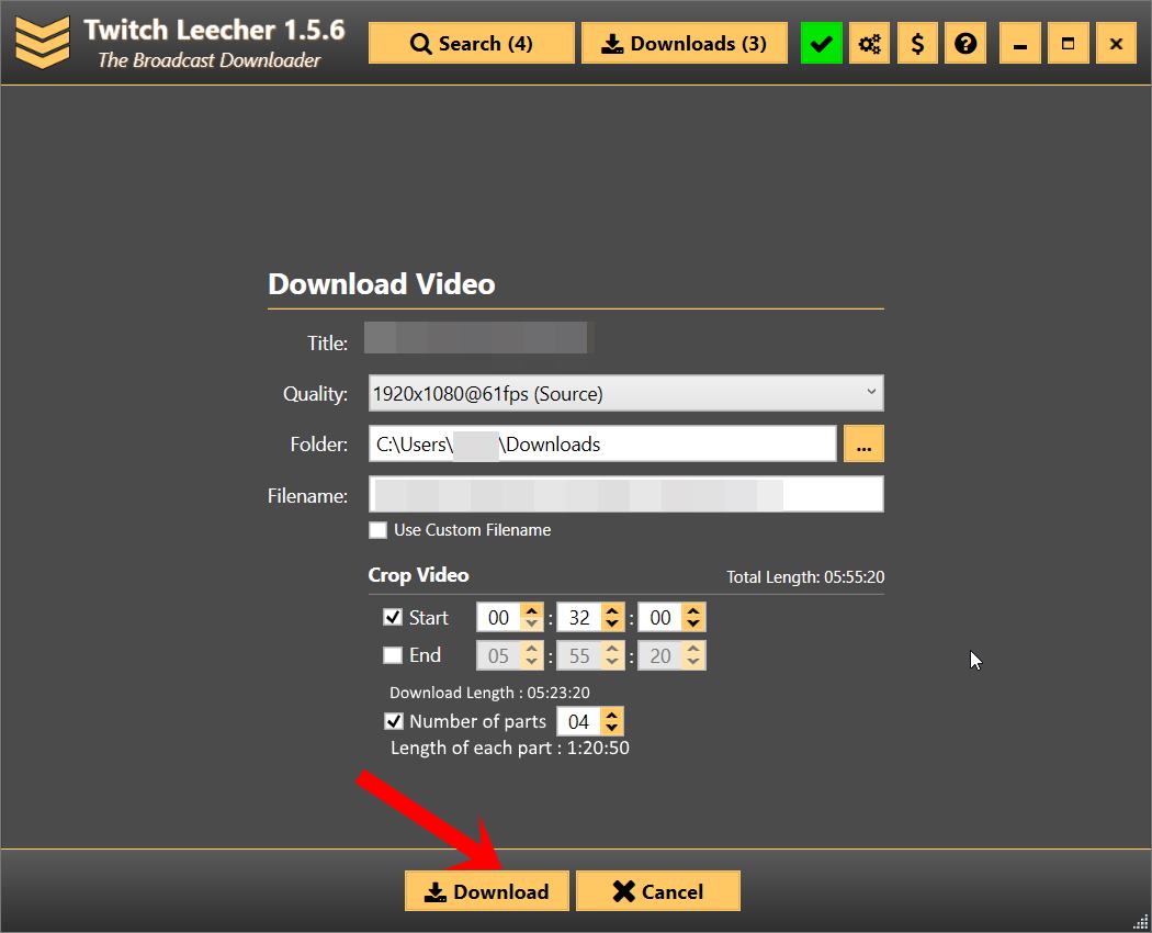 leecher twitch video settings