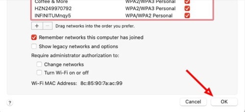 How To Forget A Wi Fi Network On Mac Previously Connected To