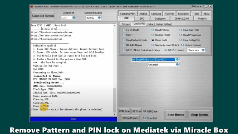 remove bypass pattern pin mediatek