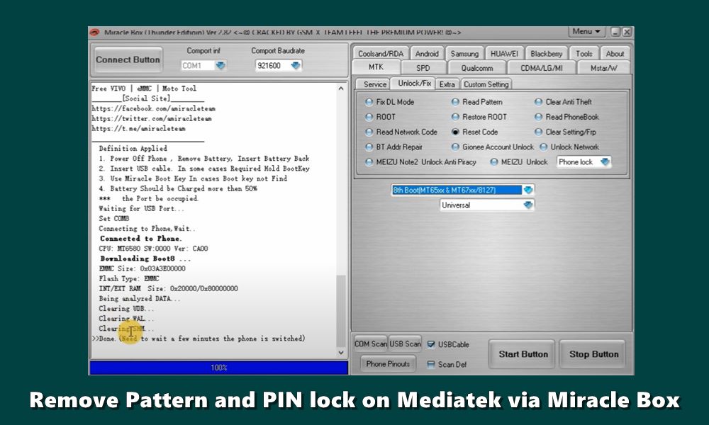 remove bypass pattern pin mediatek