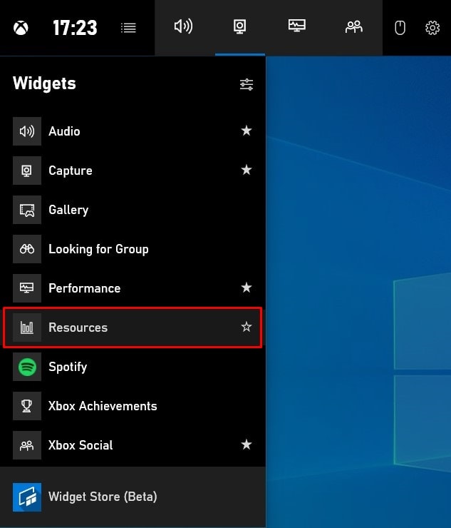 resources tasks windows 10