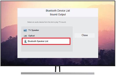 samsung tv bluetooth speaker list