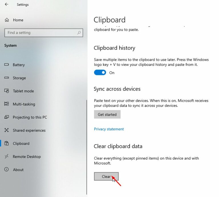 How to Clear Clipboard History in Windows 10
