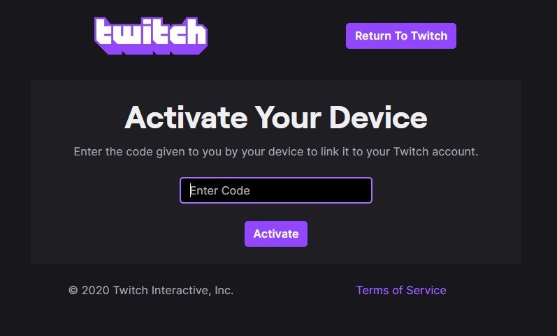 twitch activate