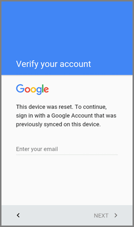 verify google account