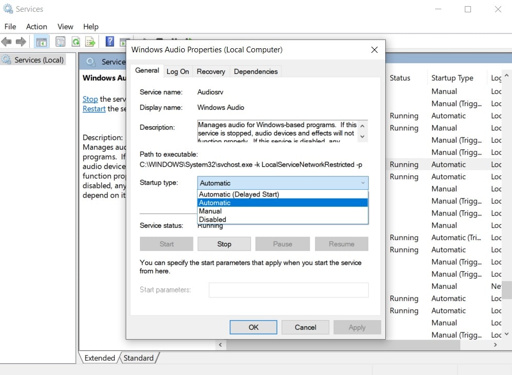 windows audio properties