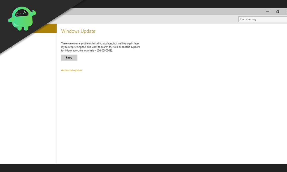 How To Fix Windows 10 Update Error 0x80080008?