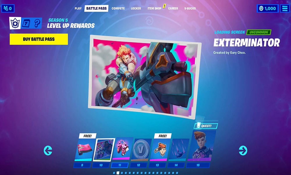 All Fortnite Chapter 2 Season 5 Battle Pass Rewards