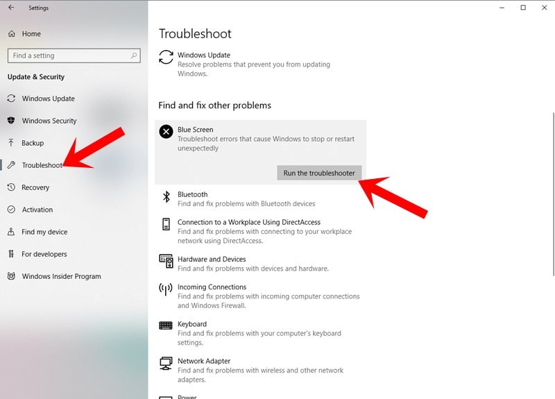 BSOD troubleshooter UNEXPECTED KERNEL MODE TRAP