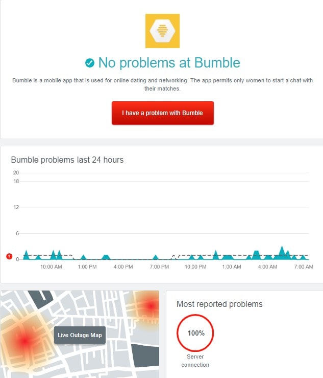 Исправить сбой Bumble на телефоне Android