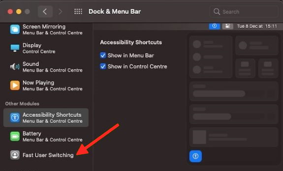 How to Enable Fast User Account Switching in macOS Big Sur
