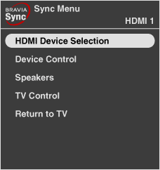 Enable HDMI-CEC sony