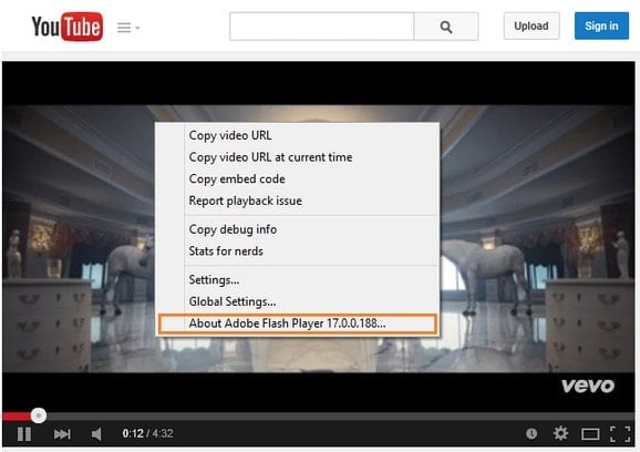Flash Player for YouTube