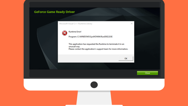 GeForce Experience C++ Runtime Error