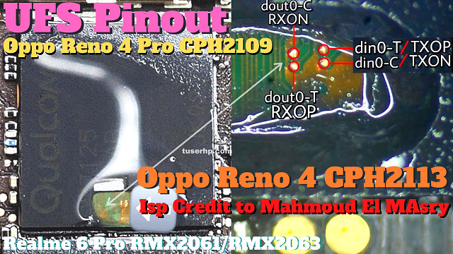 Oppo Reno 4 5G (CPH2113) ISP UFS PinOUT | Test Point
