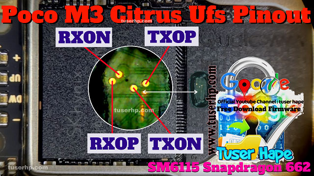 Poco M3 (Citrus) ISP UFS PinOUT