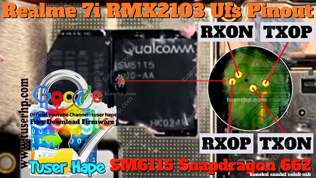 Realme 7i RMX2103 ISP EMMC PinOUT