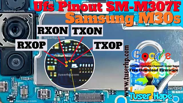 Samsung Galaxy M30s ISP UFS PinOUT