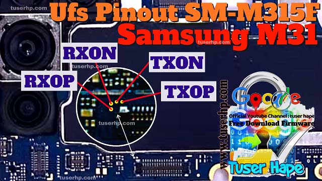 Samsung Galaxy M31 SM-M315 ISP UFS PinOUT