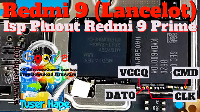 Xiaomi Redmi 9 (lancelot) ISP PinOUT