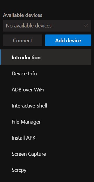 add adb device browser