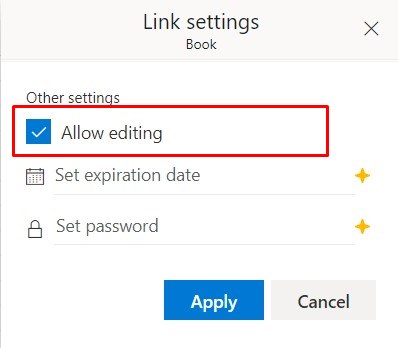 allow editing excel online