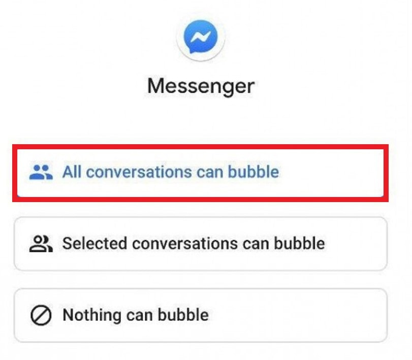 How to enable Facebook Messenger Bubble