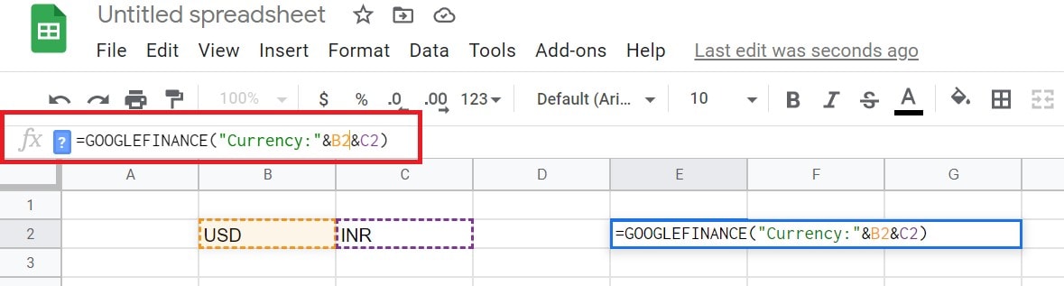 change currency in Google Sheets