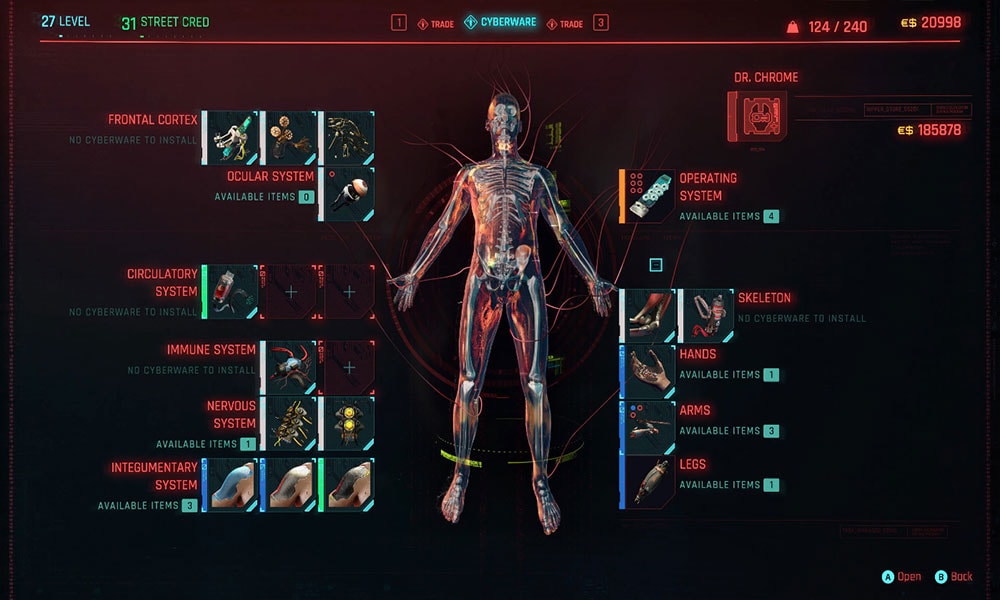 All Cyberware Implants in Cyberpunk 2077