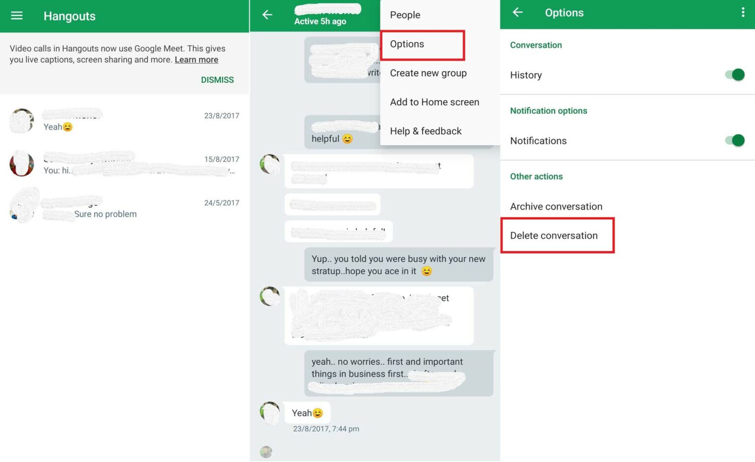 delete google hangouts delete google hangouts