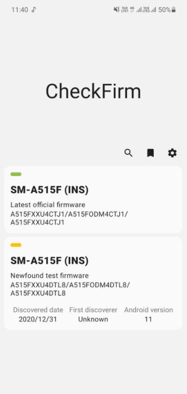 galaxy a51 5g android 11 test build