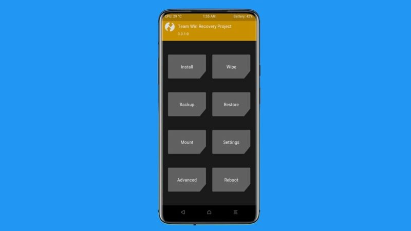 install twrp recovery on android via fastboot