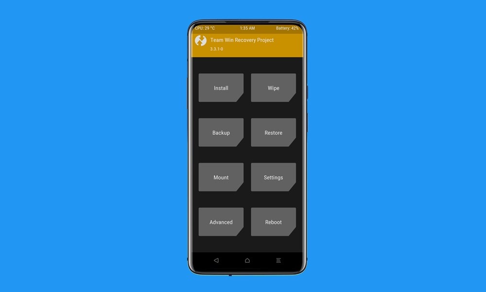 install twrp recovery on android via fastboot