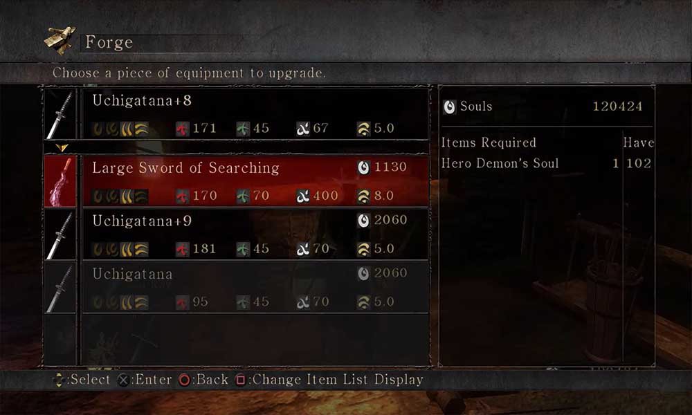 How to Get Large Sword of Searching in Demon’s Souls