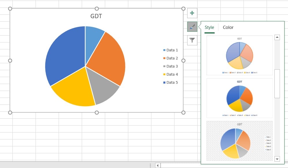 pie chart styles