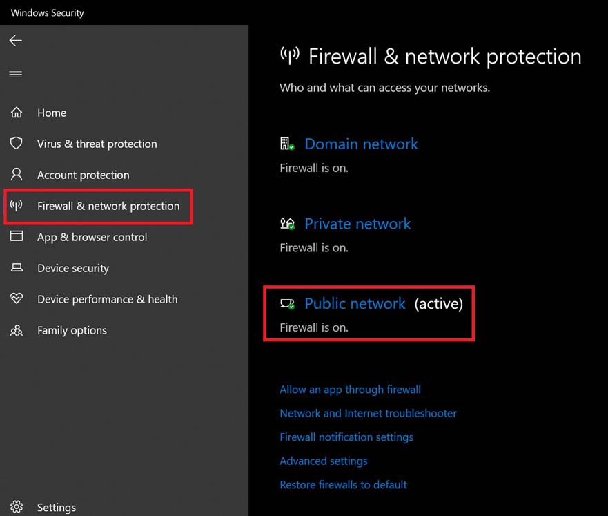 Firewall and network protection