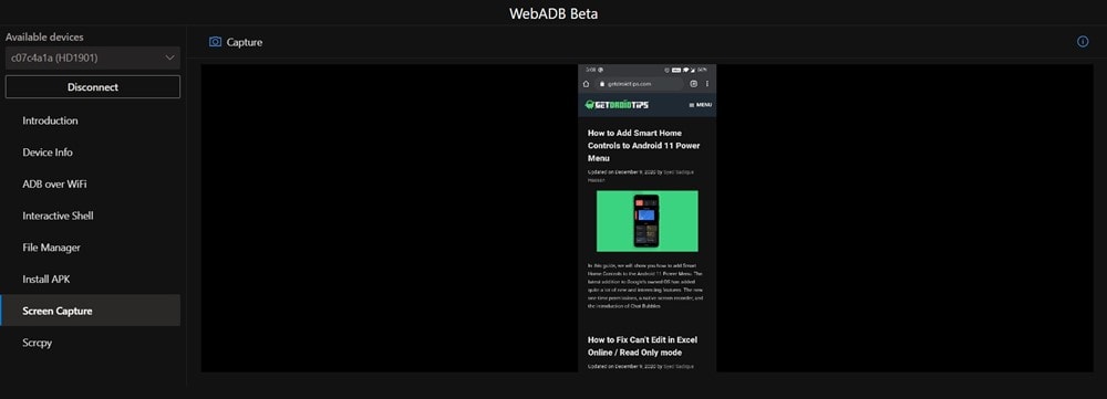 screen capture