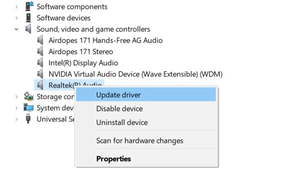 update Realtek HD Audio Manager