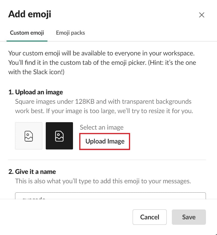 Add emoji slack